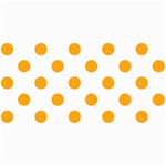 Polka Dots - Dark Tangerine Orange on White 4  x 8  Photo Cards