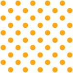 Polka Dots - Dark Tangerine Orange on White ScrapBook Page 12  x 12 