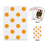 Polka Dots - Dark Tangerine Orange on White Playing Cards Single Design