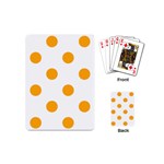 Polka Dots - Dark Tangerine Orange on White Playing Cards (Mini)