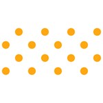 Polka Dots - Dark Tangerine Orange on White YOU ARE INVITED 3D Greeting Card (8x4)