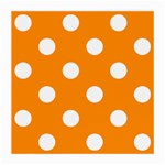 Polka Dots - White on Dark Orange Medium Glasses Cloth