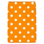 Polka Dots - White on Dark Orange Removable Flap Cover (L)