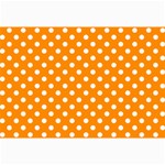 Polka Dots - White on Dark Orange Collage 12  x 18 