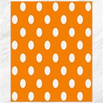 Polka Dots - White on Dark Orange Canvas 11  x 14 