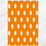 Polka Dots - White on Dark Orange Canvas 12  x 18 