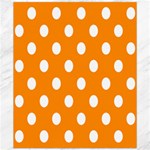 Polka Dots - White on Dark Orange Canvas 20  x 24 