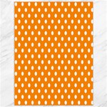 Polka Dots - White on Dark Orange Canvas 36  x 48 