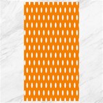 Polka Dots - White on Dark Orange Canvas 40  x 72 