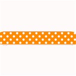 Polka Dots - White on Dark Orange Small Bar Mat