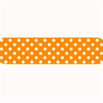Polka Dots - White on Dark Orange Medium Bar Mat