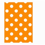 Polka Dots - White on Dark Orange Large Garden Flag (Two Sides)