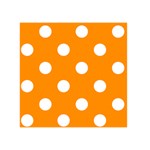Polka Dots - White on Dark Orange Greeting Card 5  x 7 