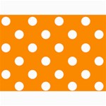 Polka Dots - White on Dark Orange 5  x 7  Photo Cards