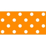 Polka Dots - White on Dark Orange YOU ARE INVITED 3D Greeting Card (8x4)