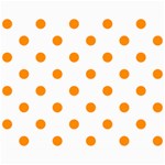 Polka Dots - Dark Orange on White Collage 8  x 10 