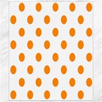 Polka Dots - Dark Orange on White Canvas 8  x 10 