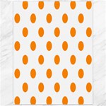 Polka Dots - Dark Orange on White Canvas 12  x 16 