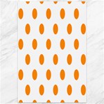 Polka Dots - Dark Orange on White Canvas 12  x 18 