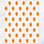 Polka Dots - Dark Orange on White Canvas 16  x 20 