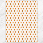Polka Dots - Dark Orange on White Canvas 36  x 48 