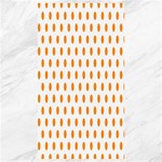 Polka Dots - Dark Orange on White Canvas 40  x 72 