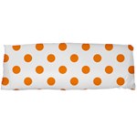 Polka Dots - Dark Orange on White Body Pillow Case (Dakimakura) (One Side)