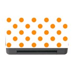 Polka Dots - Dark Orange on White Memory Card Reader with CF