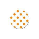 Polka Dots - Dark Orange on White Golf Ball Marker (4 pack)