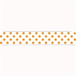 Polka Dots - Dark Orange on White Small Bar Mat