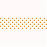 Polka Dots - Dark Orange on White Medium Bar Mat