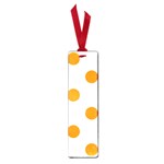 Polka Dots - Dark Orange on White Small Book Mark