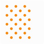 Polka Dots - Dark Orange on White Small Garden Flag (Two Sides)