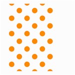 Polka Dots - Dark Orange on White Large Garden Flag (Two Sides)