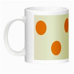 Polka Dots - Dark Orange on White Night Luminous Mug