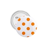 Polka Dots - Dark Orange on White 1.75  Button