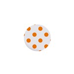 Polka Dots - Dark Orange on White 1  Mini Magnet