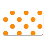 Polka Dots - Dark Orange on White Magnet (Rectangular)