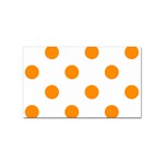 Polka Dots - Dark Orange on White Sticker Rectangular (10 pack)
