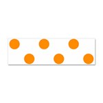 Polka Dots - Dark Orange on White Sticker Bumper (10 pack)