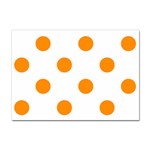 Polka Dots - Dark Orange on White Sticker A4 (10 pack)