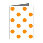 Polka Dots - Dark Orange on White Mini Greeting Card