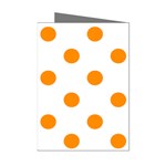 Polka Dots - Dark Orange on White Mini Greeting Cards (Pkg of 8)