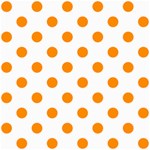 Polka Dots - Dark Orange on White ScrapBook Page 8  x 8 