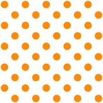 Polka Dots - Dark Orange on White ScrapBook Page 12  x 12 