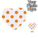Polka Dots - Dark Orange on White Multi-purpose Cards (Heart)