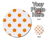 Polka Dots - Dark Orange on White Multi-purpose Cards (Round)