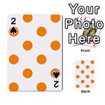 Polka Dots - Dark Orange on White Playing Cards 54 Designs
