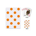 Polka Dots - Dark Orange on White Playing Cards (Mini)