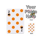 Polka Dots - Dark Orange on White Playing Cards 54 (Mini)